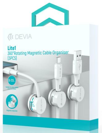Rotating Magnetic Cable Organiser White (3PCS)