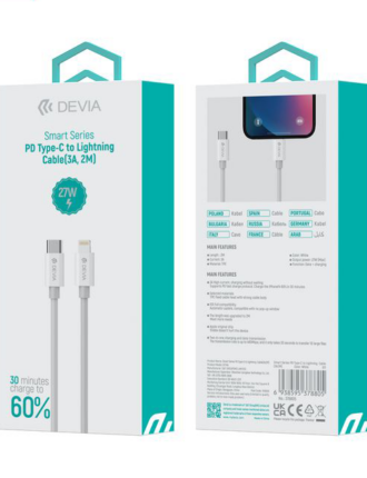 Smart Series PD Type-C to Lightning Cable (3A,2M)